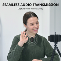Microphone cravate sans fil M6 PRO à réduction de bruit, mini micro portable avec étui de charge pour iPhone et Android