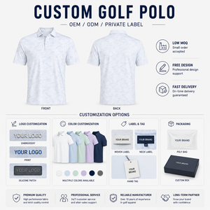 เสื้อโปโลกอล์ฟพิมพ์ลายสัตว์สีขาวพรีเมียมสำหรับผู้ชาย ระบายอากาศได้ดี แห้งเร็ว ป้องกันแบคทีเรีย - Product Image 3