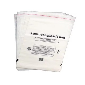 Bolsa de embalaje de ropa de almidón de maíz PLA biodegradable personalizable OEM prendas de plástico PBAT compostables Lado de 25 micras de espesor - Product Image 4