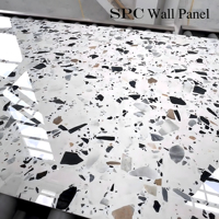 Nouveauté : Panneau mural SPC imperméable pour salle de bain, panneau composite pierre-plastique, panneau mural en marbre cristallin pour hôtel
