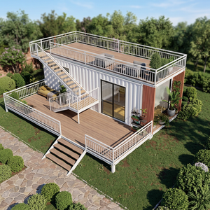 บ้านสำเร็จรูปแบบโมเดิร์น 2 ชั้น ขนาด 40 ฟุต ประกอบง่าย ขยายได้ โครงสร้างเหล็กแผงแซนวิช รับประกัน 1 ปี ใช้เป็นสำนักงาน - Product Image 3