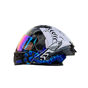 Casque de moto à rabat modulaire léger à petite coque avec double visière et faible bruit de vent Logo personnalisé OEM DOT - Product Image 2