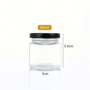 Frascos de Vidrio Transparentes Cuadrados Vacíos de 280 ml y 500 ml con Tapa Metálica para Almacenamiento de Alimentos, Alimentos para Bebés y Mascotas, Galletas - Product Image 5
