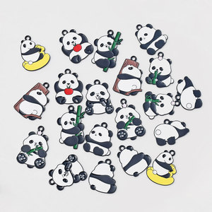 Pendentif en alliage de zinc motif panda de dessin animé, kit de matériaux pour breloques de bracelet et accessoires capillaires DIY, Printemps 2024 Jinhua GJ169 - Product Image 1