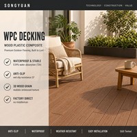 Planches de terrasse WPC de qualité industrielle, à rainures étroites, co-extrudées, résistantes aux UV, pour les allées extérieures des parcs