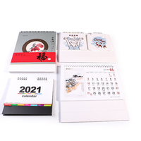 Calendrier de bureau hebdomadaire perforé à spirale métallique, impression couleur personnalisée, 365 jours, planificateur de table promotionnel