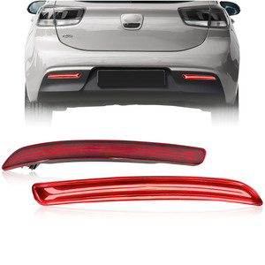 High Quality New <b>Red</b> Modification <b>LED</b> Rear Bumper Braking Warning Decorative <b>Lights</b> ABS Material 12V 1 Year Warranty KIA RIO - Product Image 1