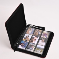 Vente en gros de cartes à fermeture éclair et d'album photo en cuir PU personnalisables reliure à anneaux étanche pour organisateurs et documents