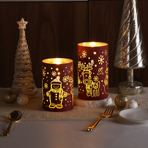 Décoration de Noël en forme de bonhomme de neige à <span class=keywords><strong>flamme</strong></span> réelle 3D de Matti, fonctionnant sur piles, avec télécommande, en cire de paraffine, verre <span class=keywords><strong>LED</strong></span> <span class=keywords><strong>rouge</strong></span>, <span class=keywords><strong>bougie</strong></span> <span class=keywords><strong>LED</strong></span> en verre - Product Image 1