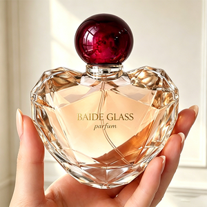 2026 New Style Crimp <b>Empty</b> Heart Perfume Glass <b>Bottle</b> 50ML 60ML 100ML Female Perfume <b>Bottle</b> With Packing Box - Product Image 2