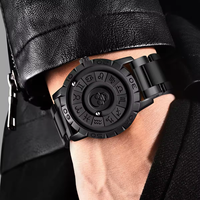 Nouvelle montre personnalisée avec crâne, montre à quartz en alliage tendance, index magnétique flottant, aiguilles libres, roulement à billes, design créatif, simple