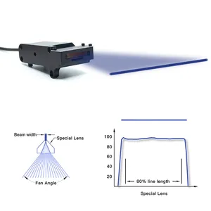 Nivel láser de línea uniforme ajustable de potencia 405nm 450nm Proyector láser azul con modulación pulsada TTL PWM