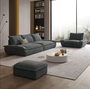 Moderno Divano Letto Matrimoniale di Lusso Convertibile Minimalista <span class=keywords><strong>Classico</strong></span> con Ampi Cuscini per Soggiorni Grandi - Product Image 5