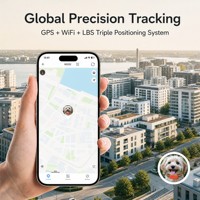 Collier GPS pour chien (sans PDA) avec alertes de sortie de zone, analyse de temps de présence, étanche IP68, silicone, 4G, Bluetooth