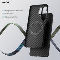 Étui de téléphone VAWI V-K01 ultra fin en fibre de carbone et fibre d'aramide avec aimant pour Samsung S25 S26 Ultra pour Android, étui antichoc