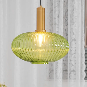 SIMIG americano Vintage creativo minimalista vetro a strisce luce pendente per ristorante Bar Cafe studio pensione camera da letto - Product Image 3