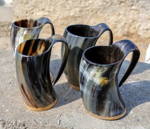Dernier design, tasse viking en corne de buffle multicolore, faite à la main, écologique, qualité standard, prix de gros, export direct Inde - Product Image 3
