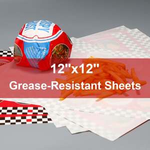 Papier alimentaire anti-graisse imprimé personnalisé 12x12 pouces pour l'emballage de sandwichs et les collations de traiteur, pizza, pain, petit MOQ, revêtement PE - Product Image 6