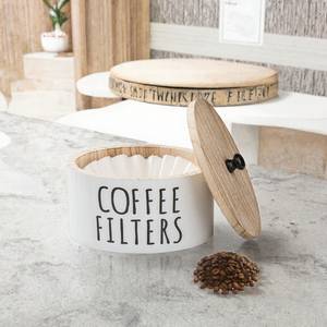 Caja de Almacenamiento para Filtro de Café Reutilizable TIKAFE, con Tapa, Organizador de Cocina, Diseño de Pizarra Negra para Cafetería - Product Image 3