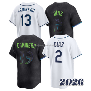 2026 Hot Style Heren Geborduurde Yandy Diaz 2 Junior Caminero 13 Baseball Jersey - Product Image 1