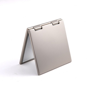 High Quality Thin Unique Fashion Soft Enamel Custom Logo <b>Square</b> Dual Side Brand Name Pocket Compact <b>Mirror</b> - Product Image 6