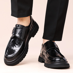 รองเท้าโลฟเฟอร์หนังลำลองสำหรับผู้ชาย ทรงหัวมน พื้นนุ่ม สีดำ สีน้ำตาล สไตล์วัยรุ่น รุ่น 8088 - Product Image 3