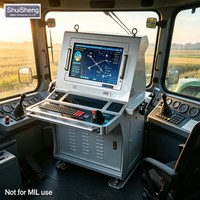 Console d'opérateur robuste pour camions et véhicules de construction, avec écran tactile étanche IP68, compatible CAN Bus SAE J1939