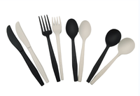 Ensemble de couverts jetables Green Day en CPLA compostable, écologique, sans danger pour les aliments, biodégradable, couteau, fourchette, cuillère, pour la restauration