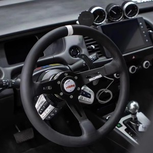 <span class=keywords><strong>Volant</strong></span> de course à 3 rayons en <span class=keywords><strong>cuir</strong></span> véritable de 13 pouces à dégagement rapide concave profond 320mm Distance universelle des trous 70mm - Product Image 3