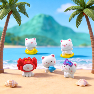 可愛い猫のフィギュア セット PVC製 ミニチュア 飾り付け ケーキトッパー ブラインドボックス ギフト 雑貨 - Product Image 2