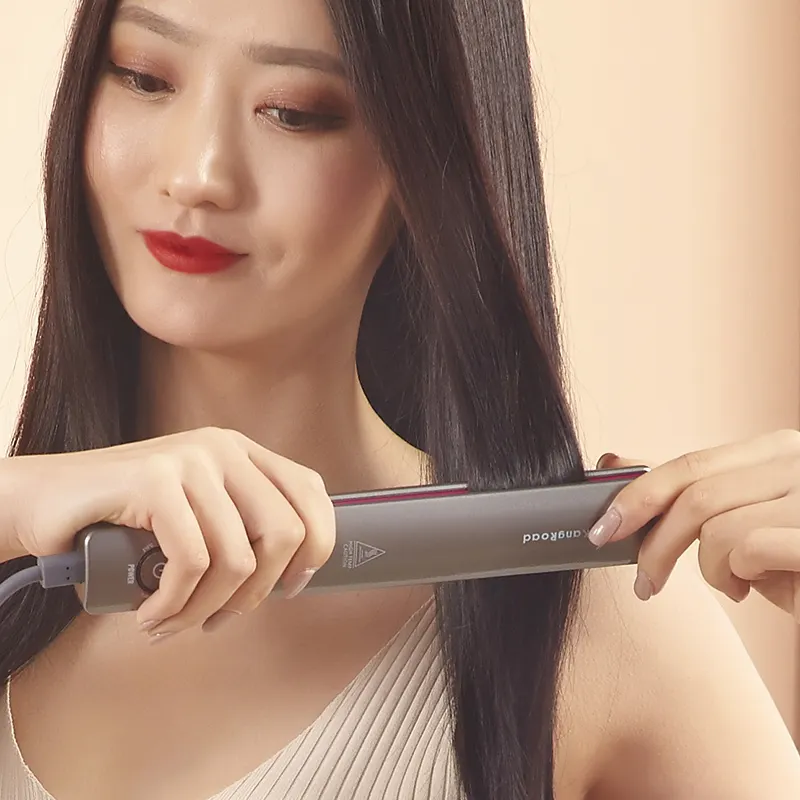 KangRoad yeni tasarım akıllı sabit sıcaklık sistemi saç düzleştirici 35W saç kıvırma düz 2 in 1 saç düzleştirici