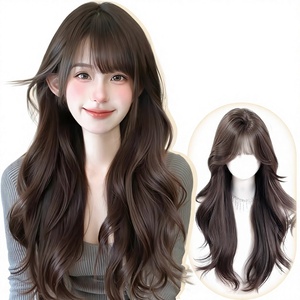 Perruque Cony [Pas de filet à cheveux nécessaire] Perruque longue bouclée réaliste pour femme, facile d'entretien ; Postiche quotidien fabriqué à la machine - Product Image 1