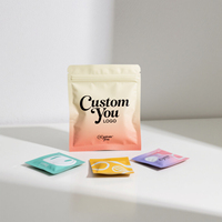 Emballage personnalisé imprimé sur 3 côtés, scellé, laminé mat, de qualité alimentaire, avec fermeture éclair, pochette plate, anti-odeur