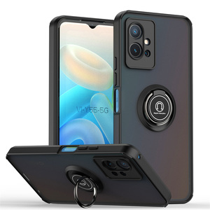 Armor Matte Case <span class=keywords><strong>para</strong></span> <span class=keywords><strong>Vivo</strong></span> Y35 Y22S Y22 V25 Y02S Y16 Y76 Y76S Y55 Y21 Y21S <span class=keywords><strong>Y33S</strong></span> anillo soporte magnético cubierta a prueba de golpes - Product Image 1