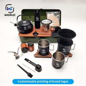 Set de Café Portátil de Viaje de 600ml OEM de 8-16 Piezas con Tetera, Báscula Digital, Molinillo Manual y Servidor de Vidrio - Product Image 6