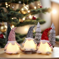 Gnome de Noël Lumineux Sans Visage, Décoration Joyeux Noël, Cadeau de Noël, Ornement, Fournitures de Fêtes Navidad Noel