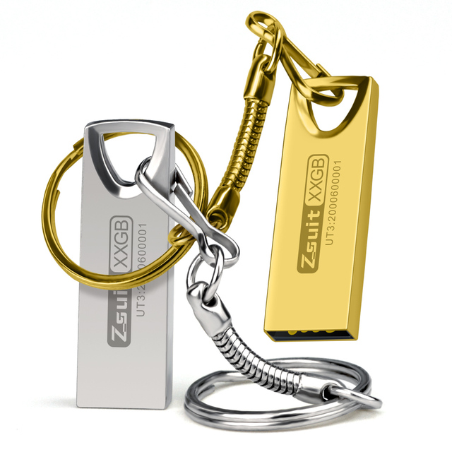 Metal USB Flash Drive Free Key Chain Pen Drive 128GB 64GB 32GB 16GB 8GB 4GB Bulk Stick OEM Custom Clé USB Wholesale Memory Stick