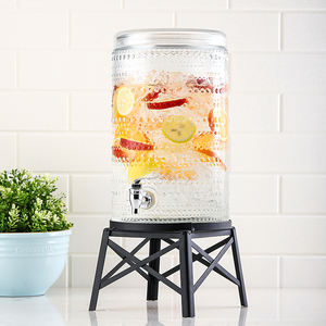 Atacado Grande Vidro Bebidas <span class=keywords><strong>Dispenser</strong></span> Spigot Stand <span class=keywords><strong>Lemonade</strong></span> Juice Storage Drink <span class=keywords><strong>Dispenser</strong></span> para Party Wedding - Product Image 5