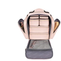 Trousse de toilette de voyage avec 4 boîtes détachables et rouleau à bijoux, fermeture éclair, résistante à l'usure, séparation sec/humide