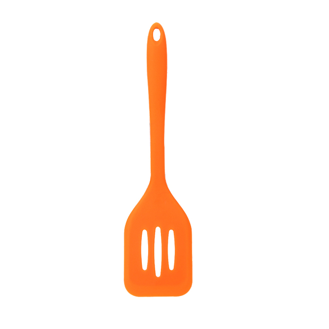 Heat Resistant Large Cooking Spatulas Kitchen Utensil Silicone Slotted Turner with Iron Core