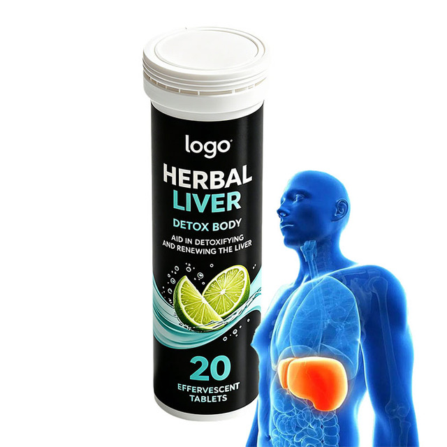 Factory OEM Vegetarian Tablets Plant Based Gluten-Free Effervescent Tablets Herbal Liver Support Supplement