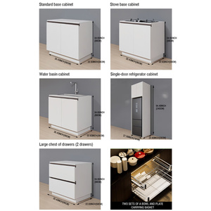 Mobile da Cucina Moderno Modulare in Legno, Corpo in Truciolato, Ante Senza Vernice, Compensato Verniciato, Combinazione Libera - Product Image 5