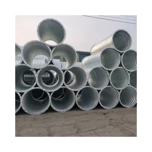 The Culvert Or Drainage Corrugated Steel Pipe Hot Dip Corrugated Galvanized Steel Pipe Culvert