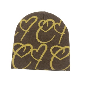 Acrylic All Over Print Reversible Jacquard Cuffless Slouchy Baggy Soft Beanie Gorras <b>Winter</b> Skull Casquette Toques Knitted <b>Hats</b> - Product Image 2