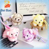 Porte-clés personnalisé avec logo OEM, ours en peluche de 12 cm, mini pendentif porte-clés en peluche de 4 pouces, en stock
