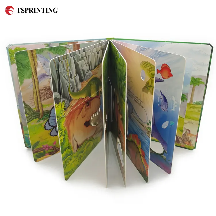 Campioni gratuiti storia per bambini con copertina rigida stampa di libri con copertina rigida di cartone animato dinosauro stampa di libri a fumetti