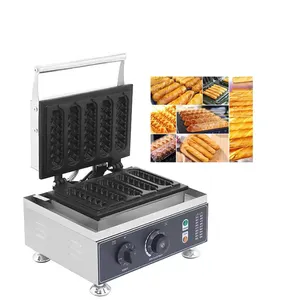 2024 New 6 non-stick coated custom commercial electric corn dog waffle maker snack equipment