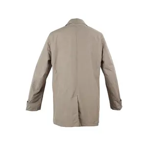 OEM conception personnalisée simple boutonnage mode veste manteau hommes décontracté pardessus veste couleur unie Trench manteau hommes