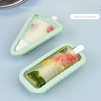 Moule à glace en silicone de qualité alimentaire pour la maison, avec couvercle, pour la fabrication de glaces maison en forme de pastèque, vente en gros