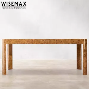 WISEMAX फर्नीचर होटल लेखन टेबल डेस्क लक्जरी होटल फर्नीचर बेडरूम ठोस लकड़ी ड्रेसिंग टेबल बर्ल लकड़ी टेबल